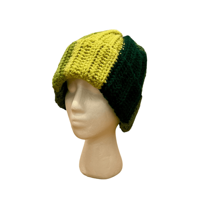 Striped Woolen Crocheted Hat - Image 3