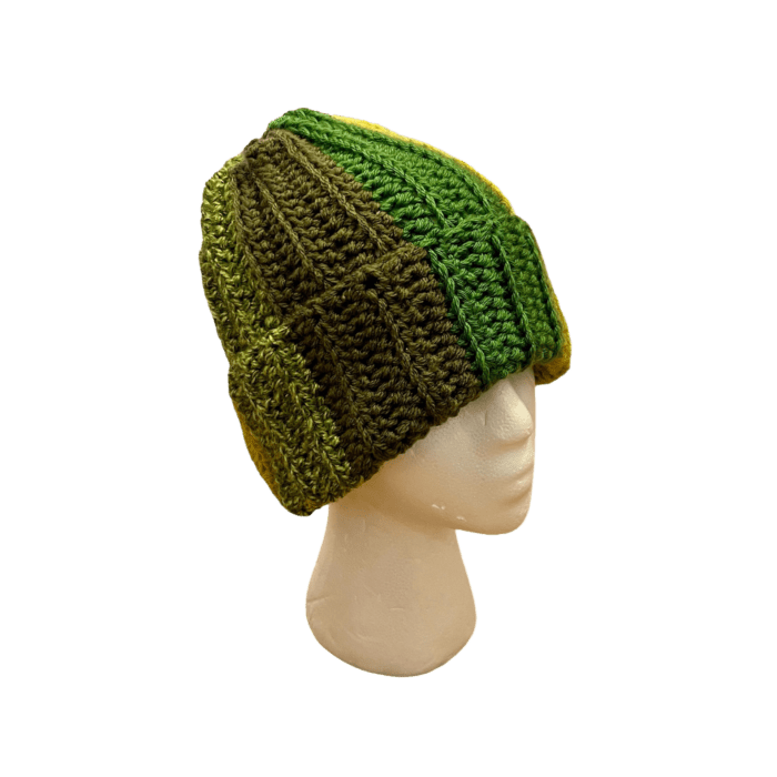 Striped Woolen Crocheted Hat - Image 5