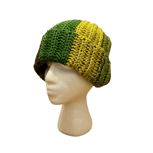 Striped Woolen Crocheted Hat