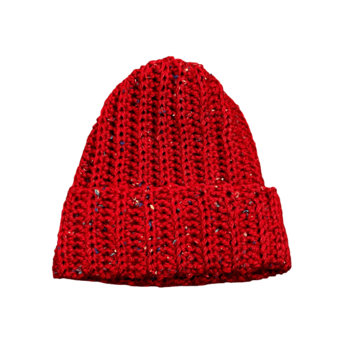 Burned Orange Fleck Woolen Crocheted Hat