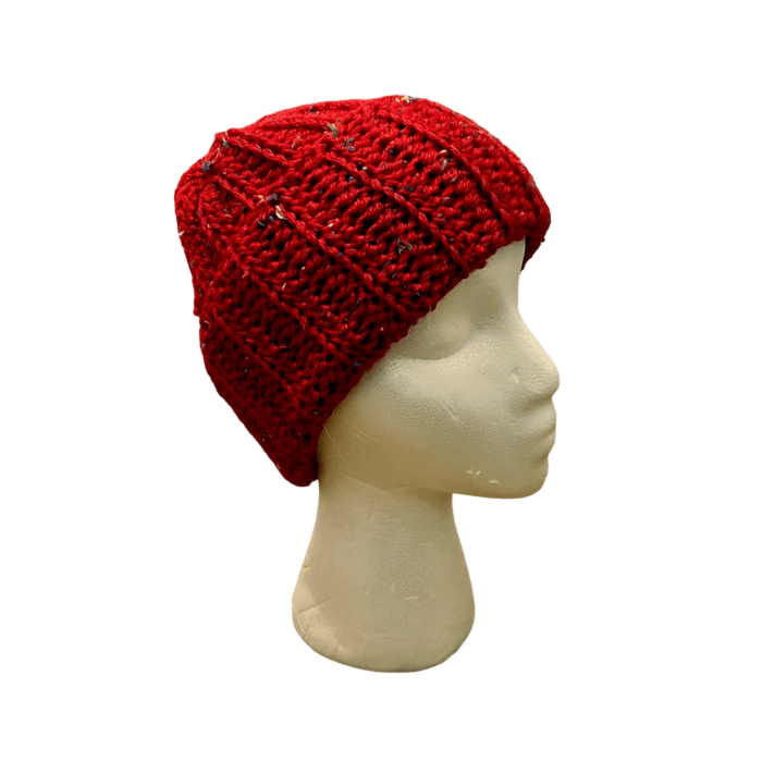 Burned Orange Fleck Woolen Crocheted Hat - Image 2